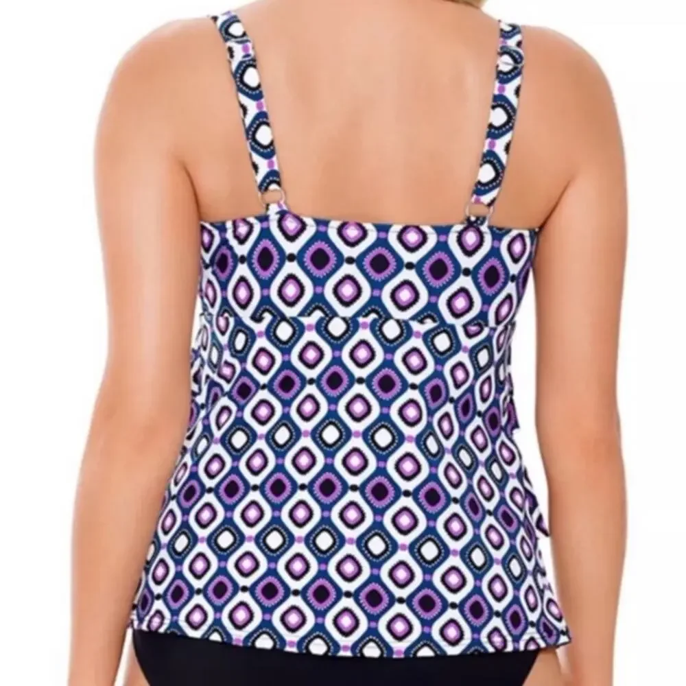 Swim Solution Tired one piece swimsuit Sz 8